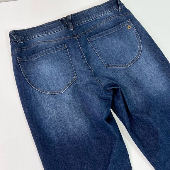 Democracy  AB Technology Straight Leg Jeans Womens 12 Blue  Stretch Cotton Blend - Picture 8 of 9